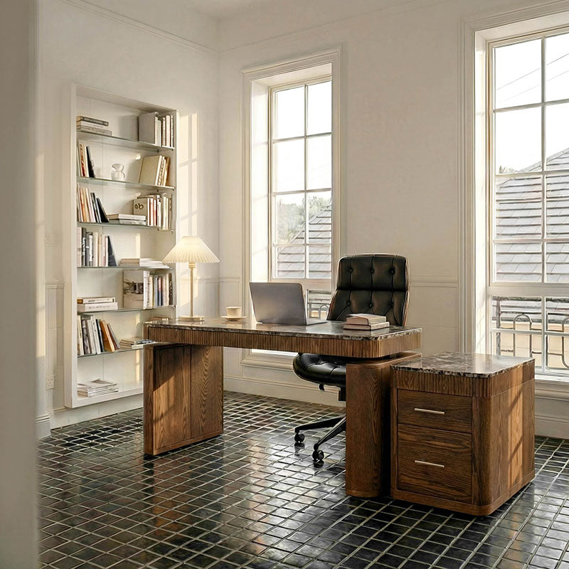 Baggio  Marble Electric Adjustable Standing Desk-HULALA HOME