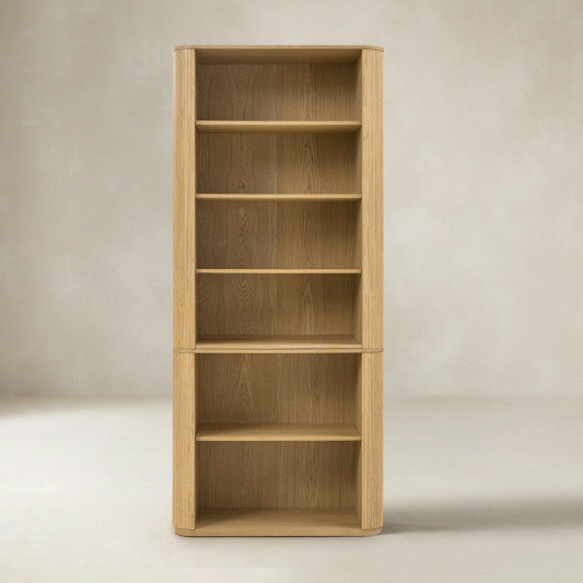 Baggio Modern Fluted Bookcase