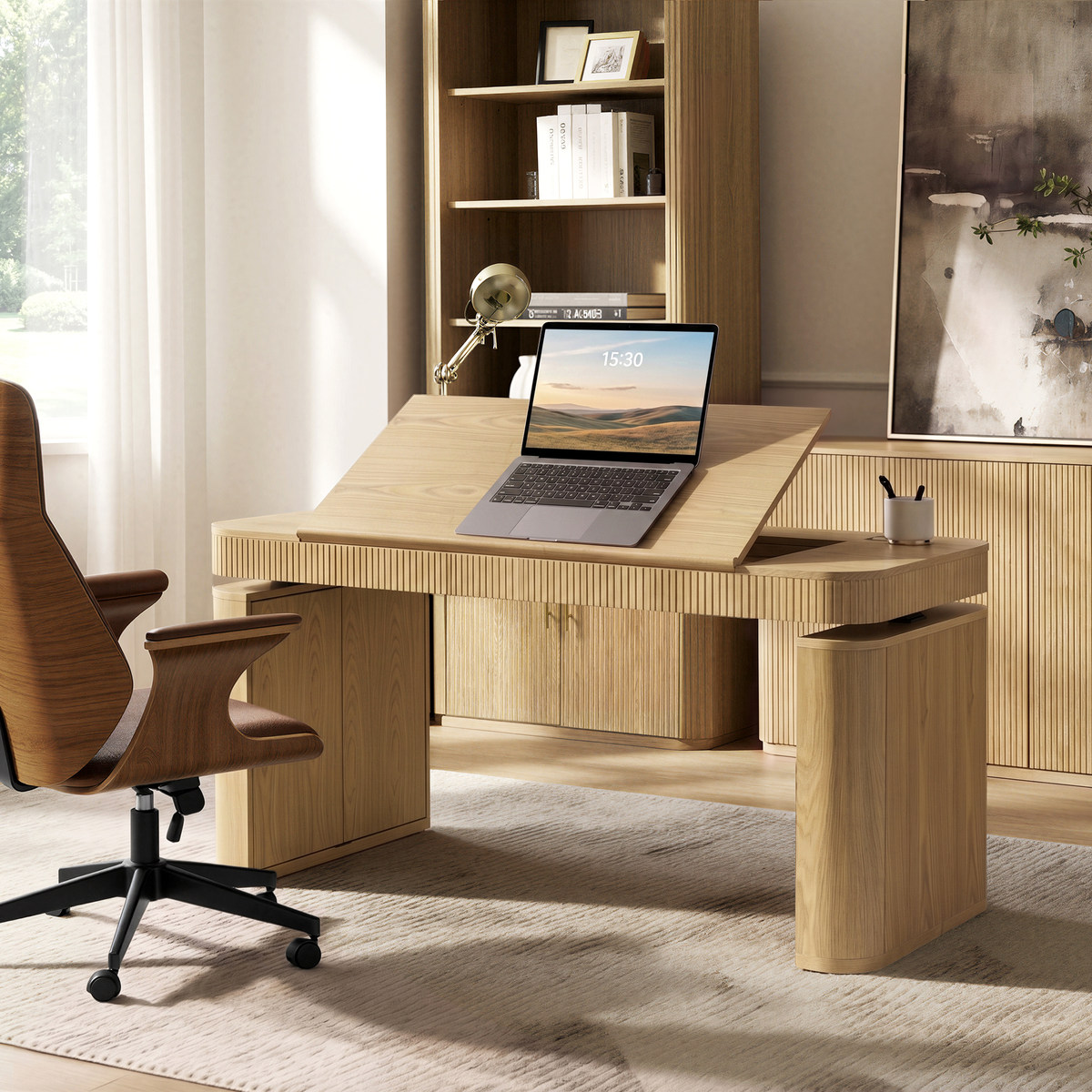 Baggio Adaptive Standing Desk with Drafting Table Tilt 
