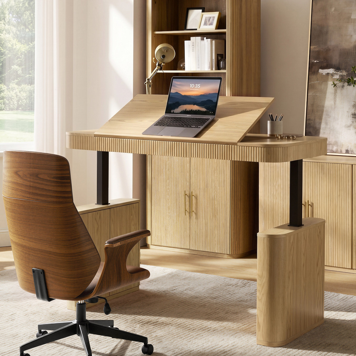 Baggio Adaptive Standing Desk with Drafting Table Tilt 