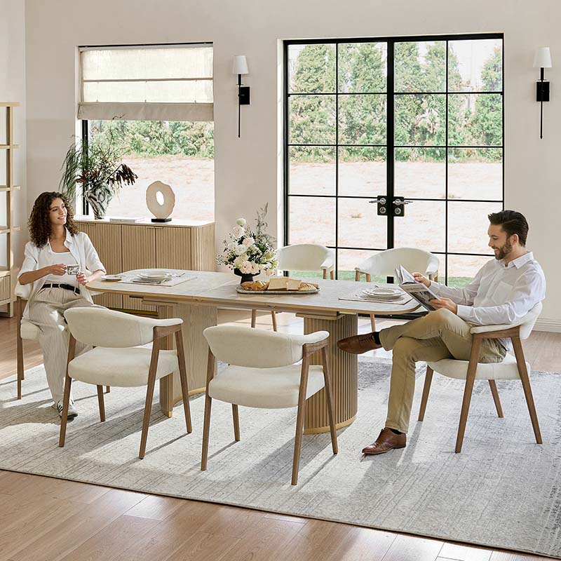 American Modern Fluted Extendable Multi-Functional Table | Hulala Home