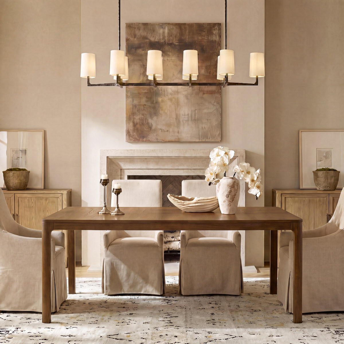 Marlow 80" Organic Modern Rectangular Wood Dining Table for 6–8 People