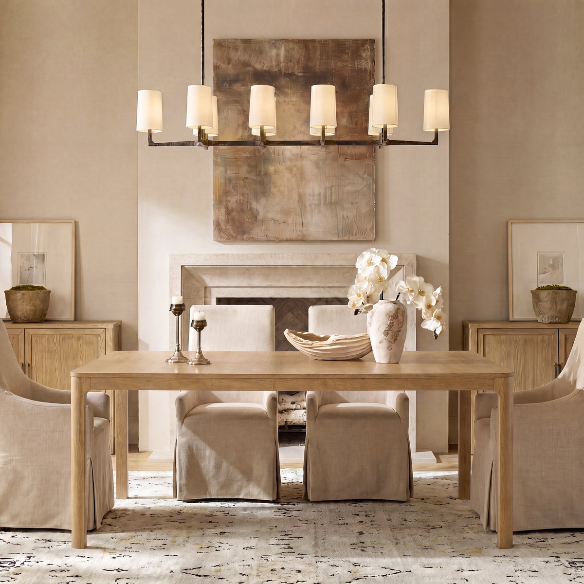 Marlow 80" Organic Modern Rectangular Wood Dining Table for 6–8 People