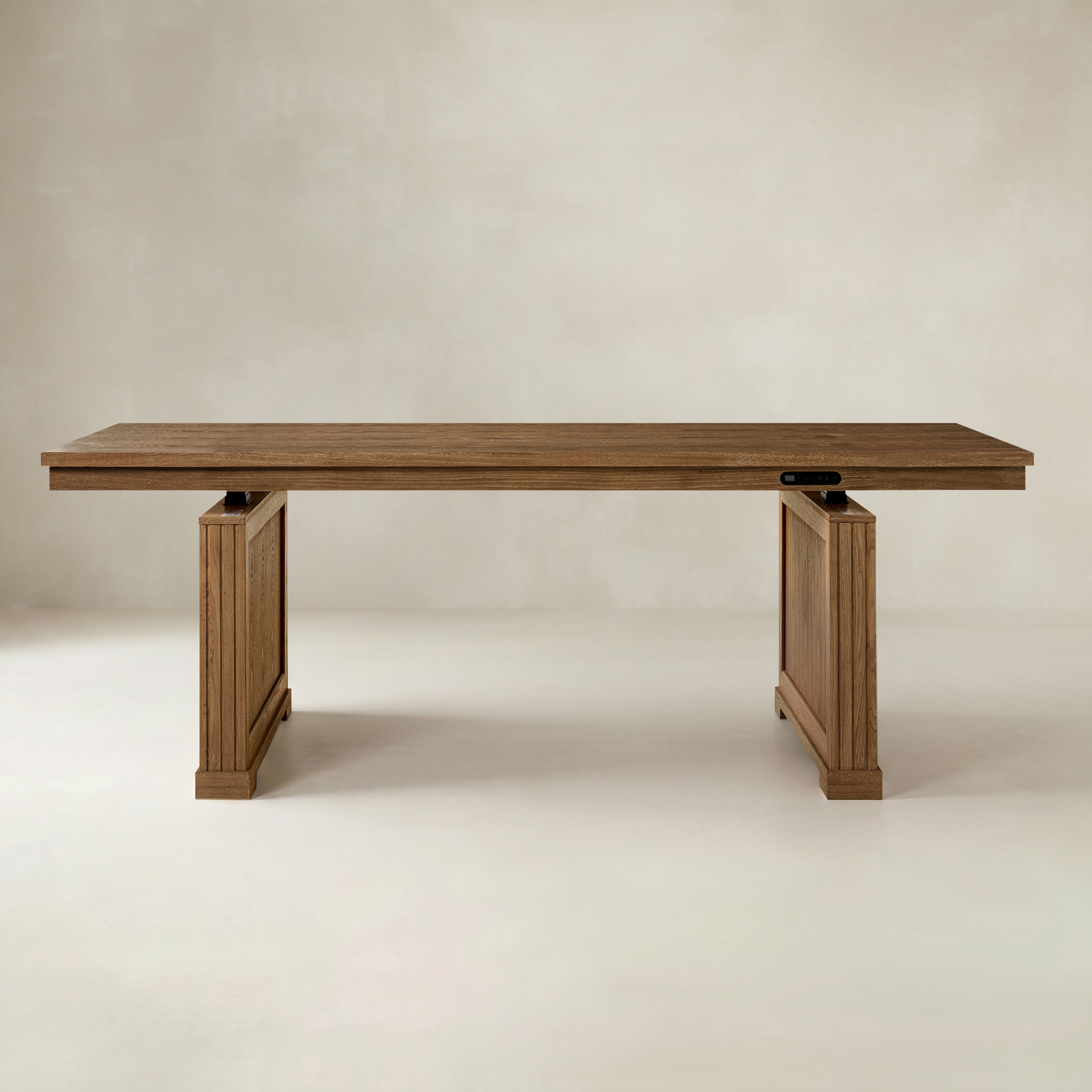 Julia 86.5-Inch Height-Adjustable Dining Table – Modern Farmhouse Electric Lift Design