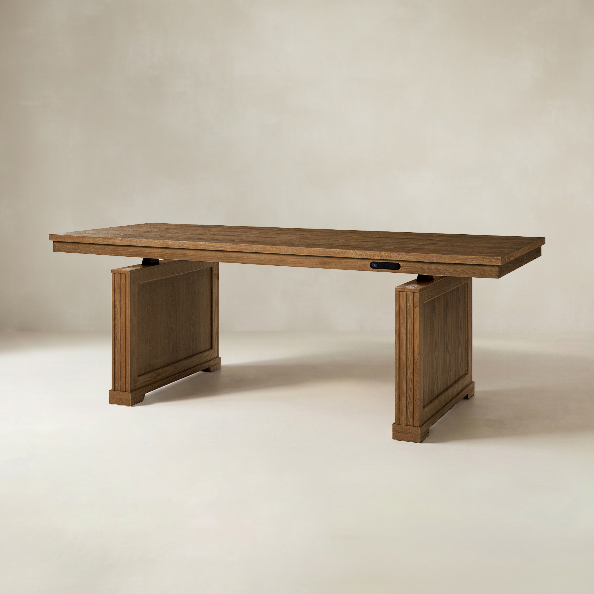 Julia 86.5-Inch Height-Adjustable Dining Table – Modern Farmhouse Electric Lift Design