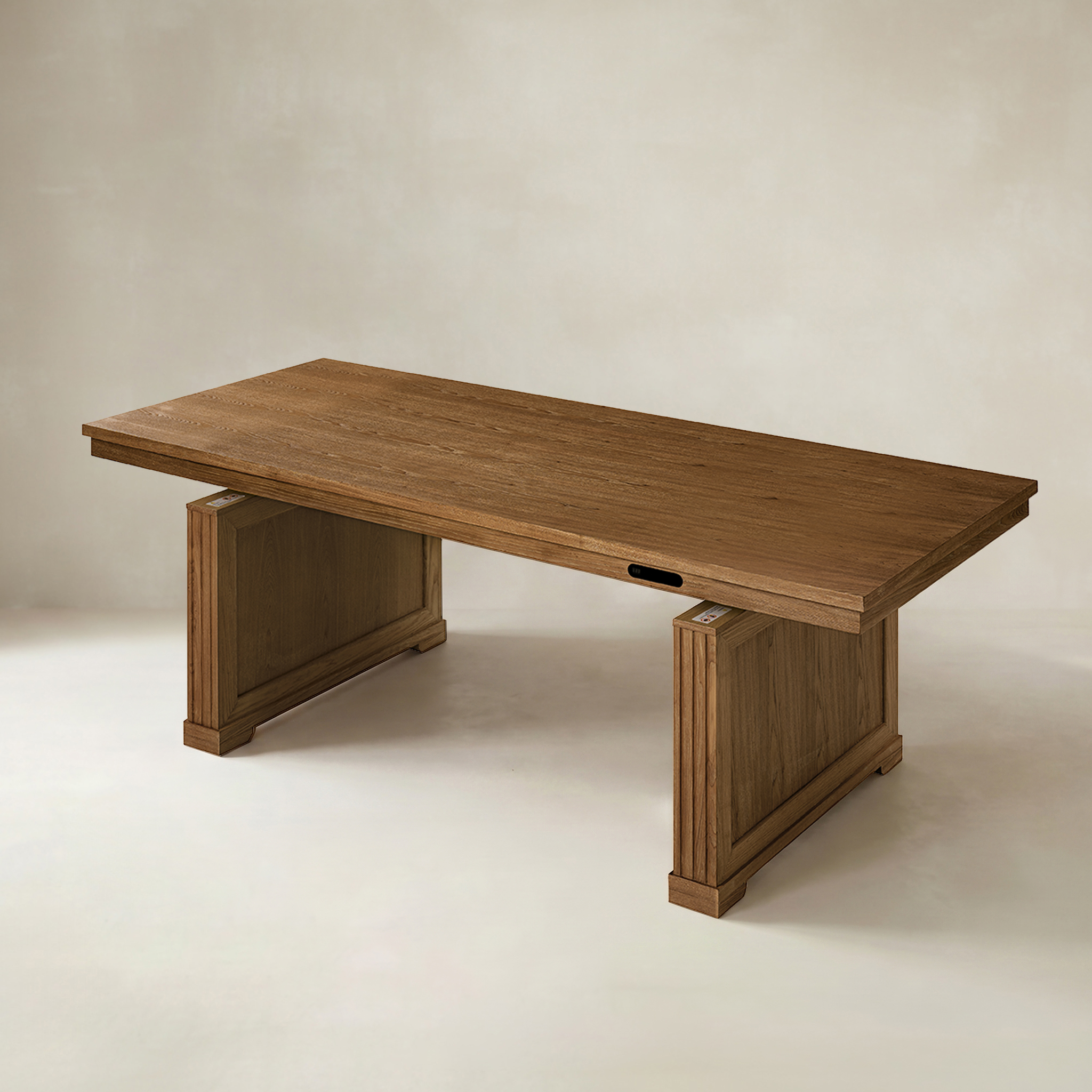 Julia 86.5-Inch Height-Adjustable Dining Table – Modern Farmhouse Electric Lift Design