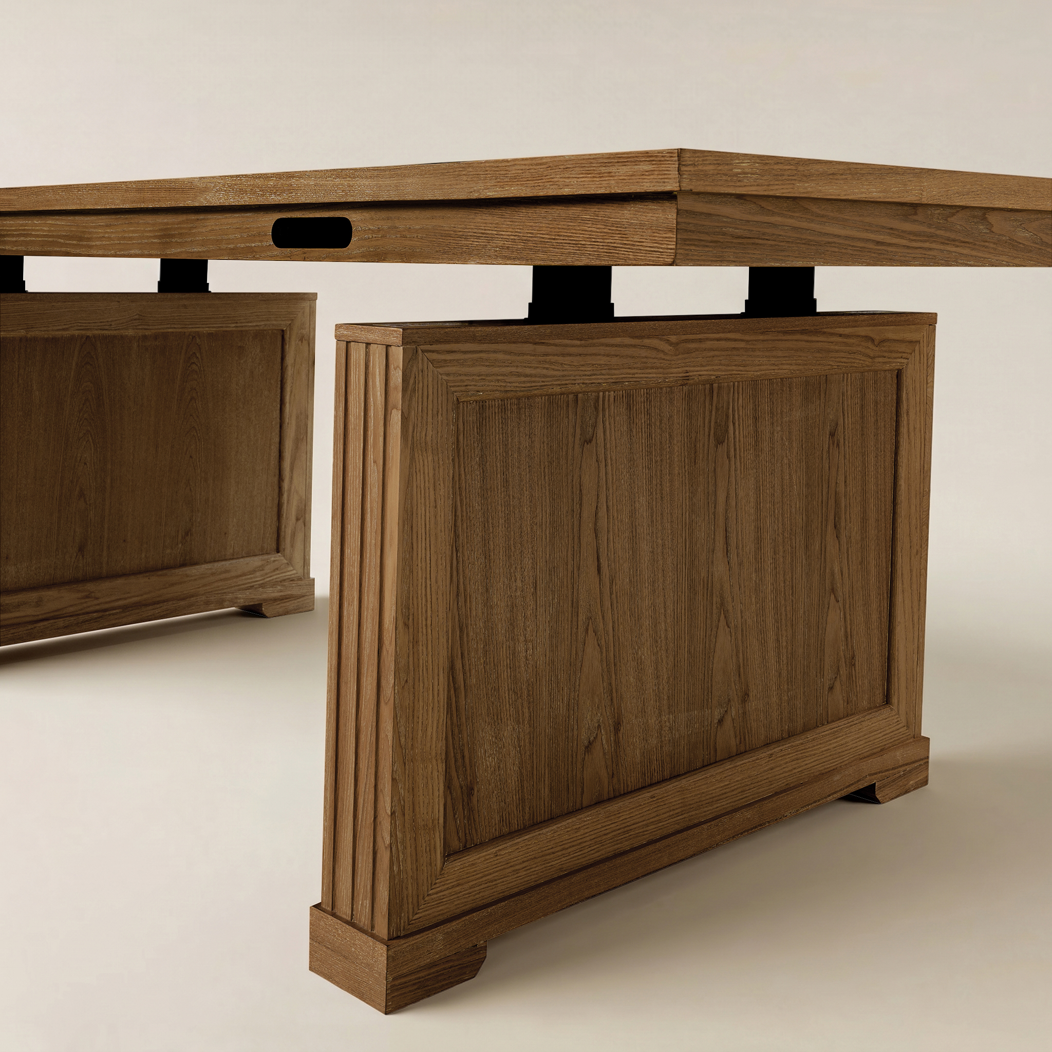 Julia 86.5-Inch Height-Adjustable Dining Table – Modern Farmhouse Electric Lift Design