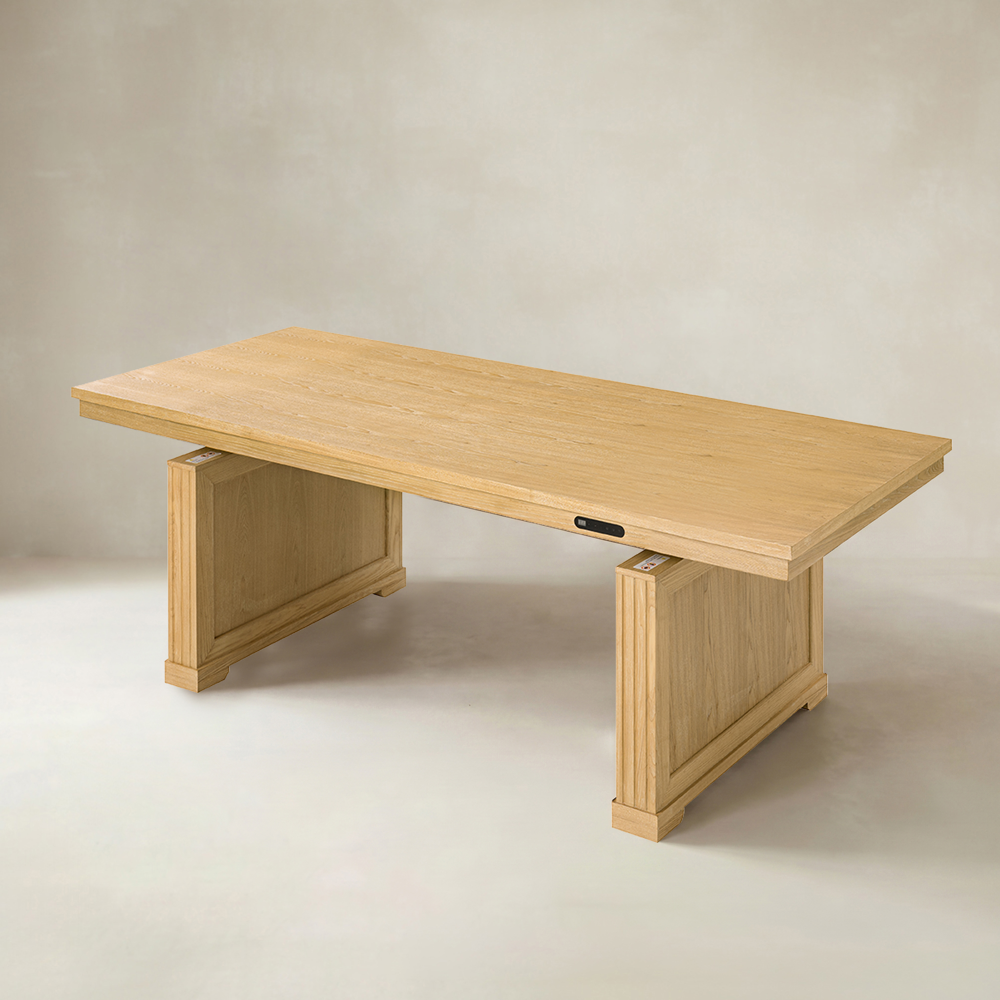 Julia 86.5-Inch Height-Adjustable Dining Table – Modern Farmhouse Electric Lift Design
