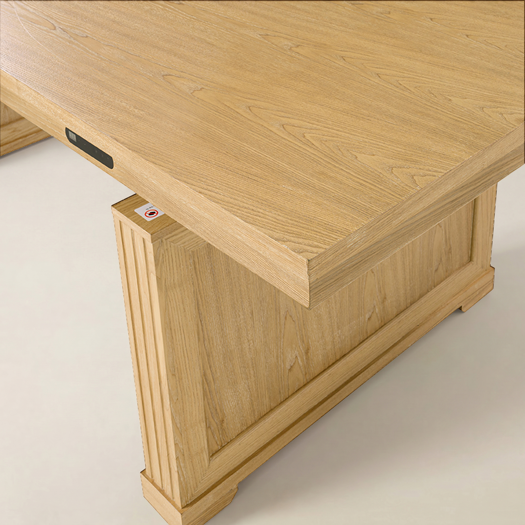 Julia 86.5-Inch Height-Adjustable Dining Table – Modern Farmhouse Electric Lift Design