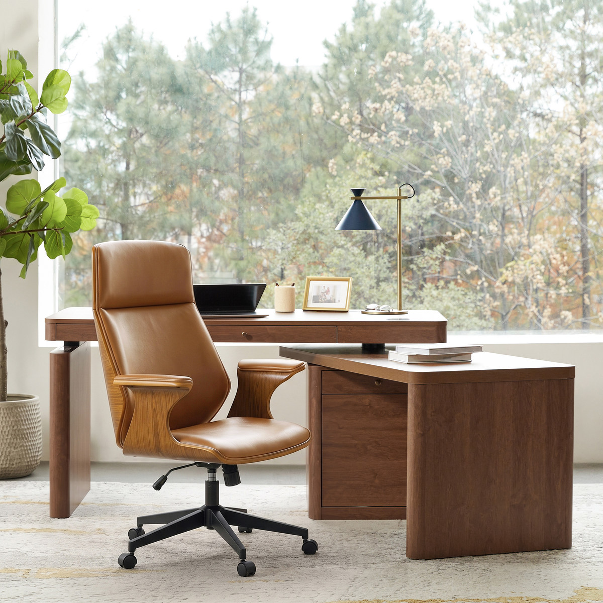 Samuel  Genuine Leather  Office Chair