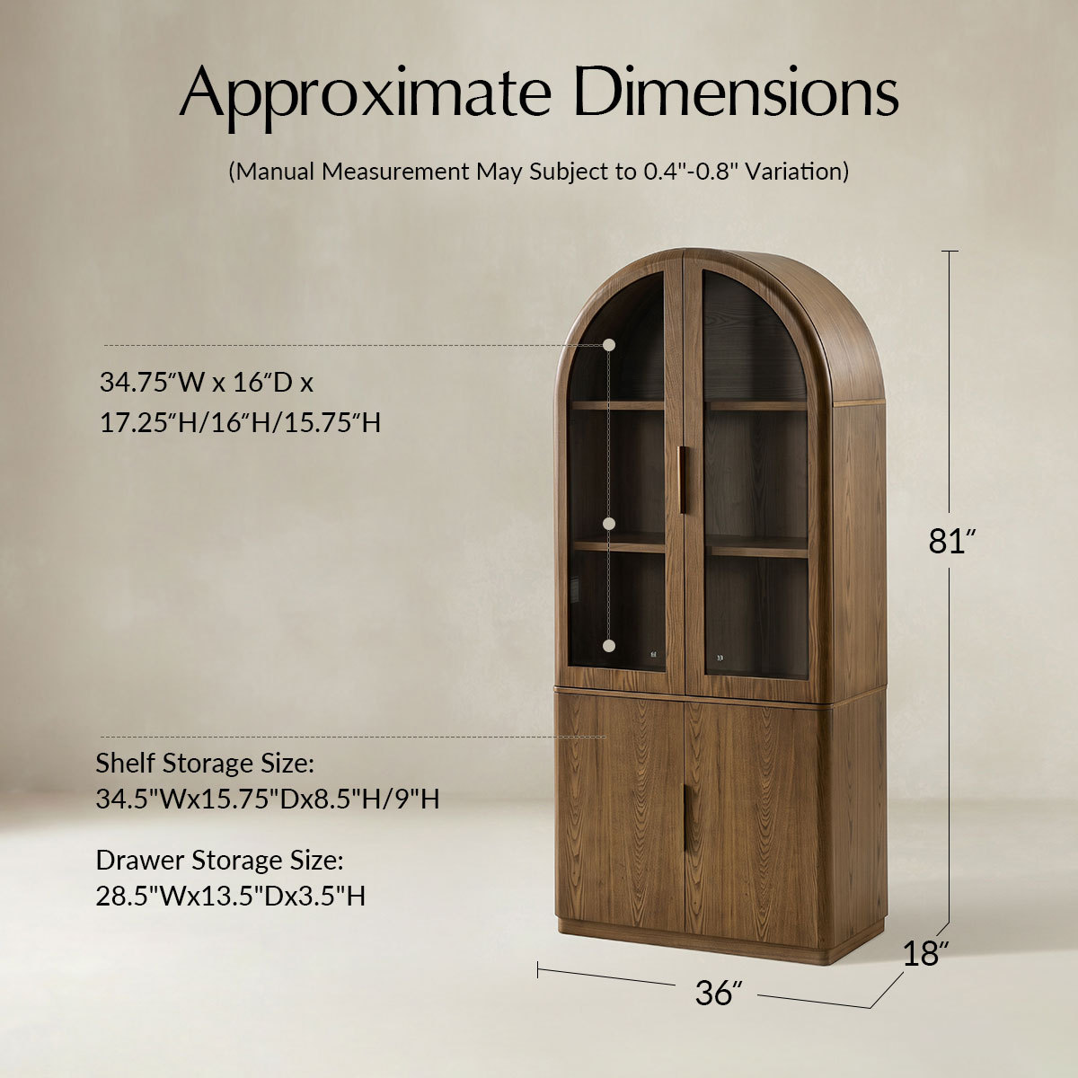 Veritas Arched Modular Storage Bookcase