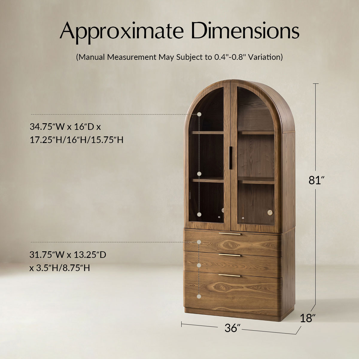 Veritas Arched Modular Storage Bookcase