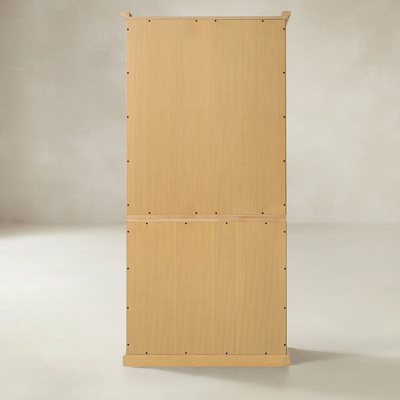 Julia Modern Farmhouse Glass Door Display Cabinet