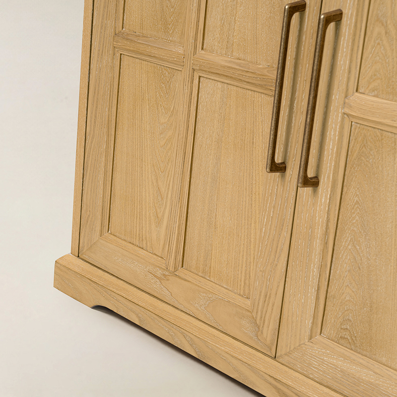 Julia Modern Farmhouse Glass Door Display Cabinet
