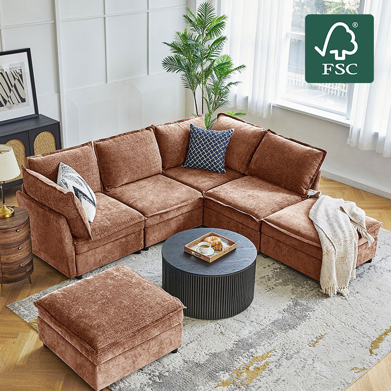Harmetrix Oversized Soft Sectional Couch with Storage