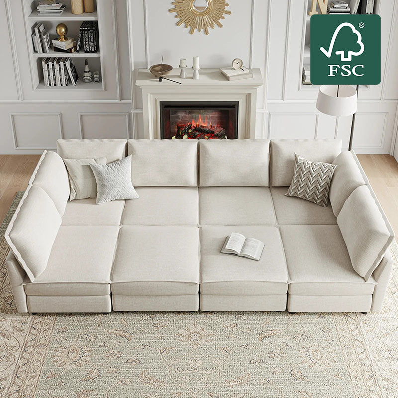 Harmetrix Oversized Soft Sectional Couch with Storage