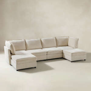 Harmetrix Oversized Soft Sectional Couch with Storage