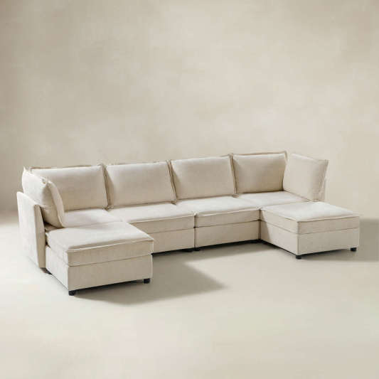 Harmetrix Oversized Soft Sectional Couch with Storage