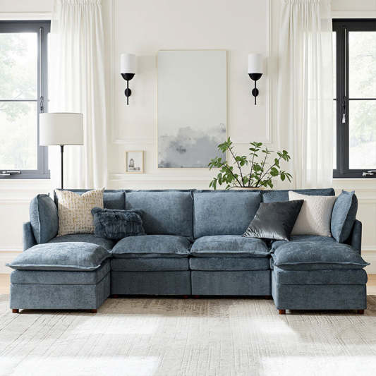 Victoria Oversized Modular Sectional Sofa with Hidden Storage and Removable Slipcovers