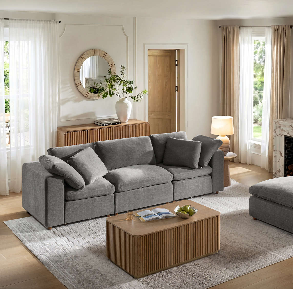 Gabriela Down-Filled Soft Sectional Sofa