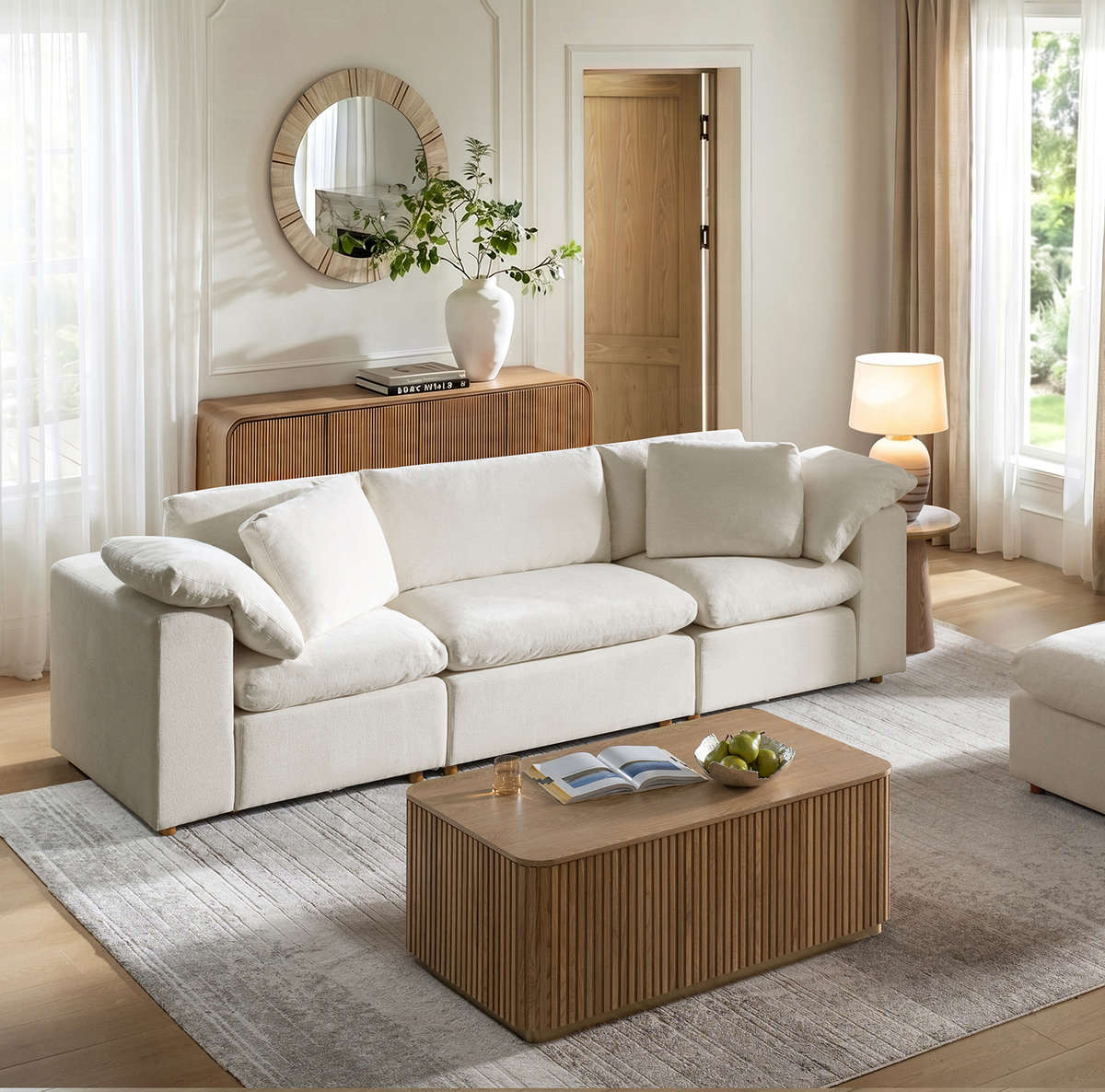 Gabriela Down-Filled Soft Sectional Sofa