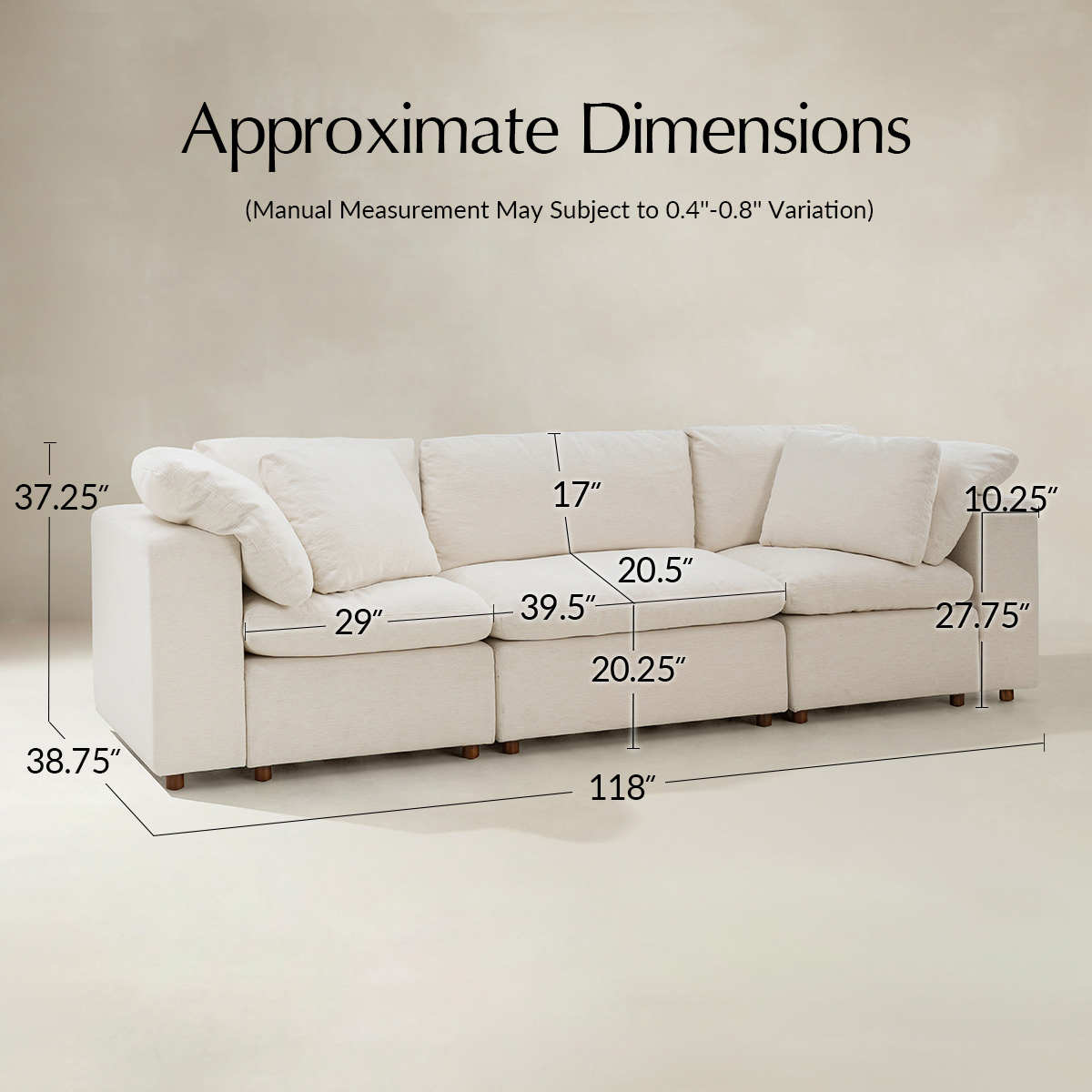Gabriela Down-Filled Soft Sectional Sofa