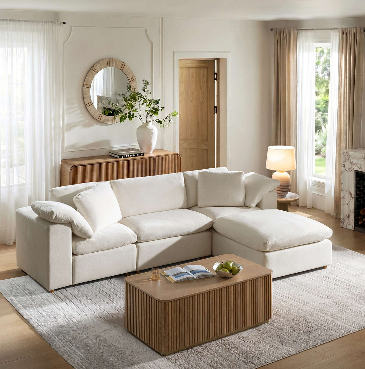 Gabriela Down-Filled Soft Sectional Sofa