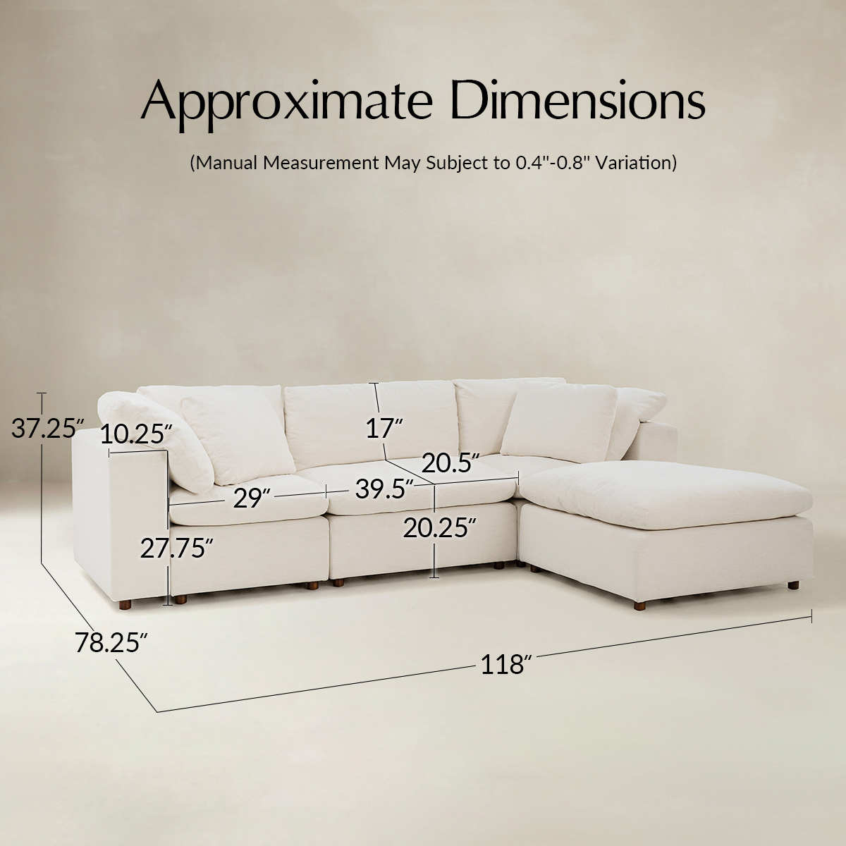 Gabriela Down-Filled Soft Sectional Sofa