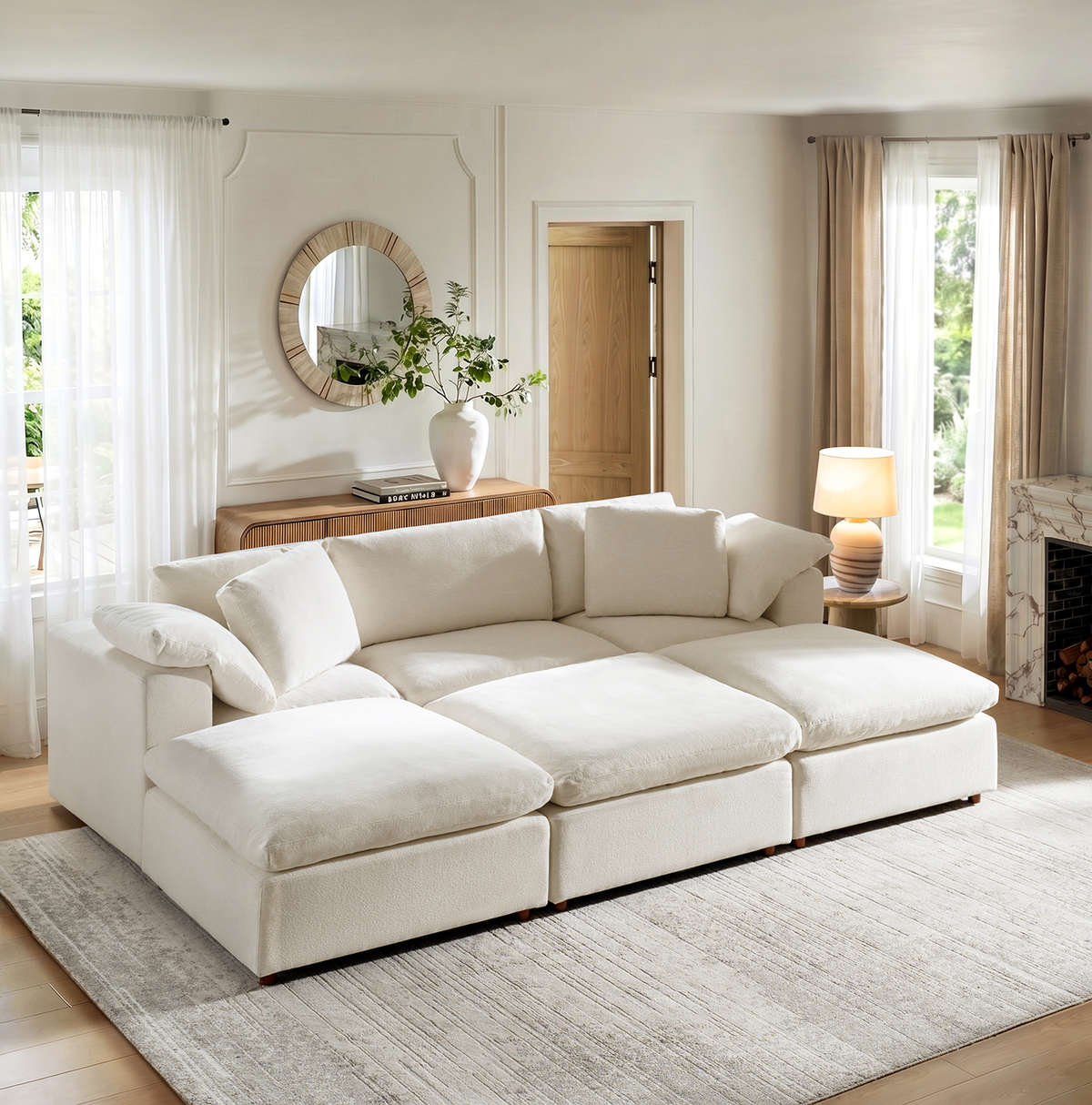 Gabriela Down-Filled Soft Sectional Sofa