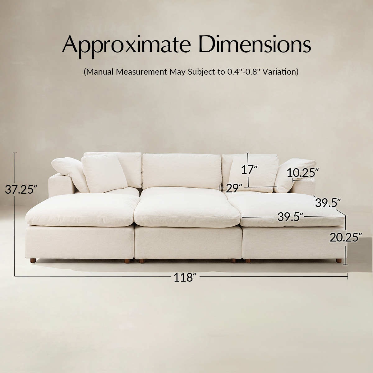 Gabriela Down-Filled Soft Sectional Sofa