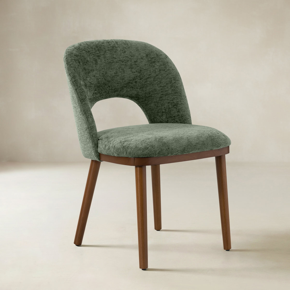 Open-Back Upholstered Dining Chair,Set of 2