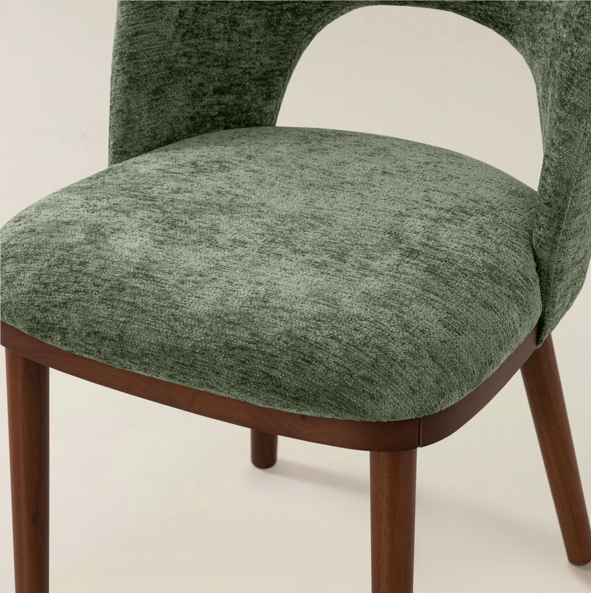 Open-Back Upholstered Dining Chair,Set of 2