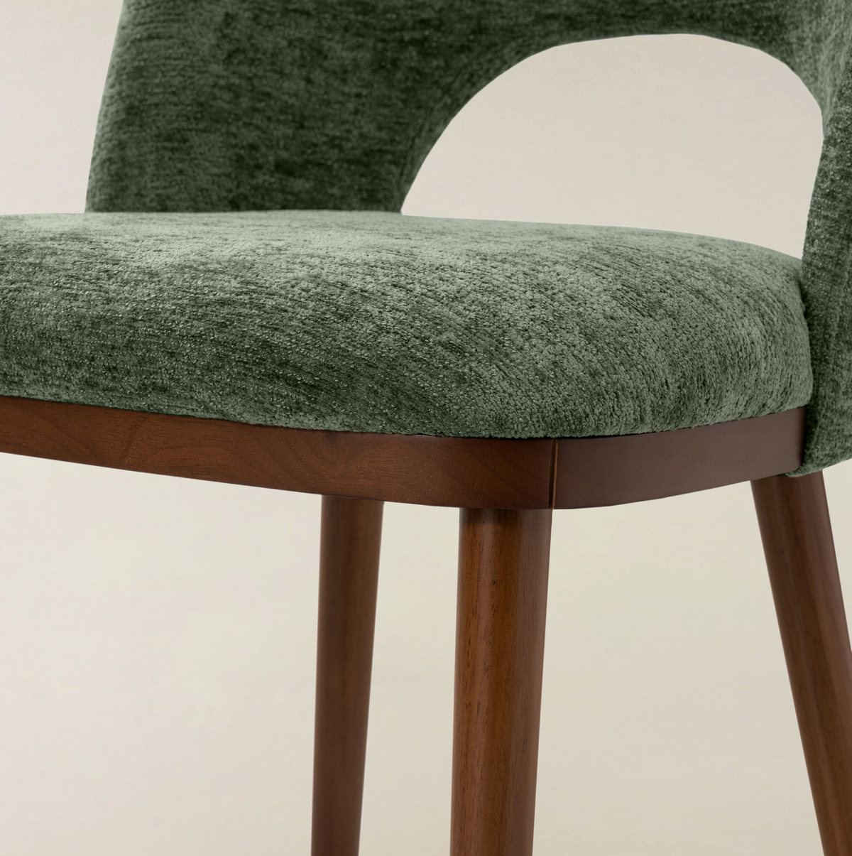 Open-Back Upholstered Dining Chair,Set of 2