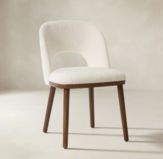 Open-Back Upholstered Dining Chair,Set of 2