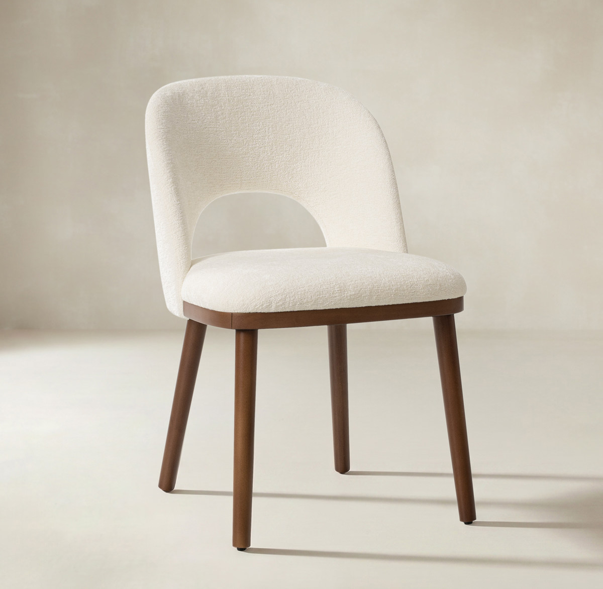Open-Back Upholstered Dining Chair,Set of 2