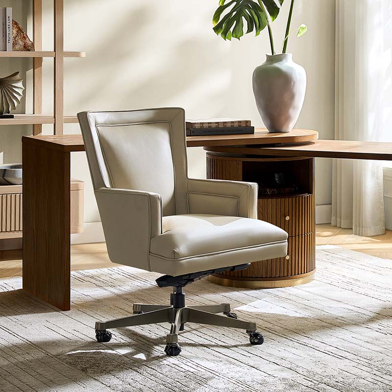 Adrian Modern Genuine Leather Office Chair - HULALA HOME