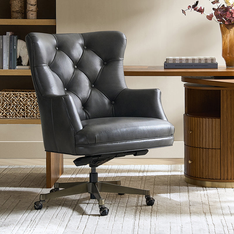 Adrian Hand-Rubbed Oil-Wax Leather Office Chair