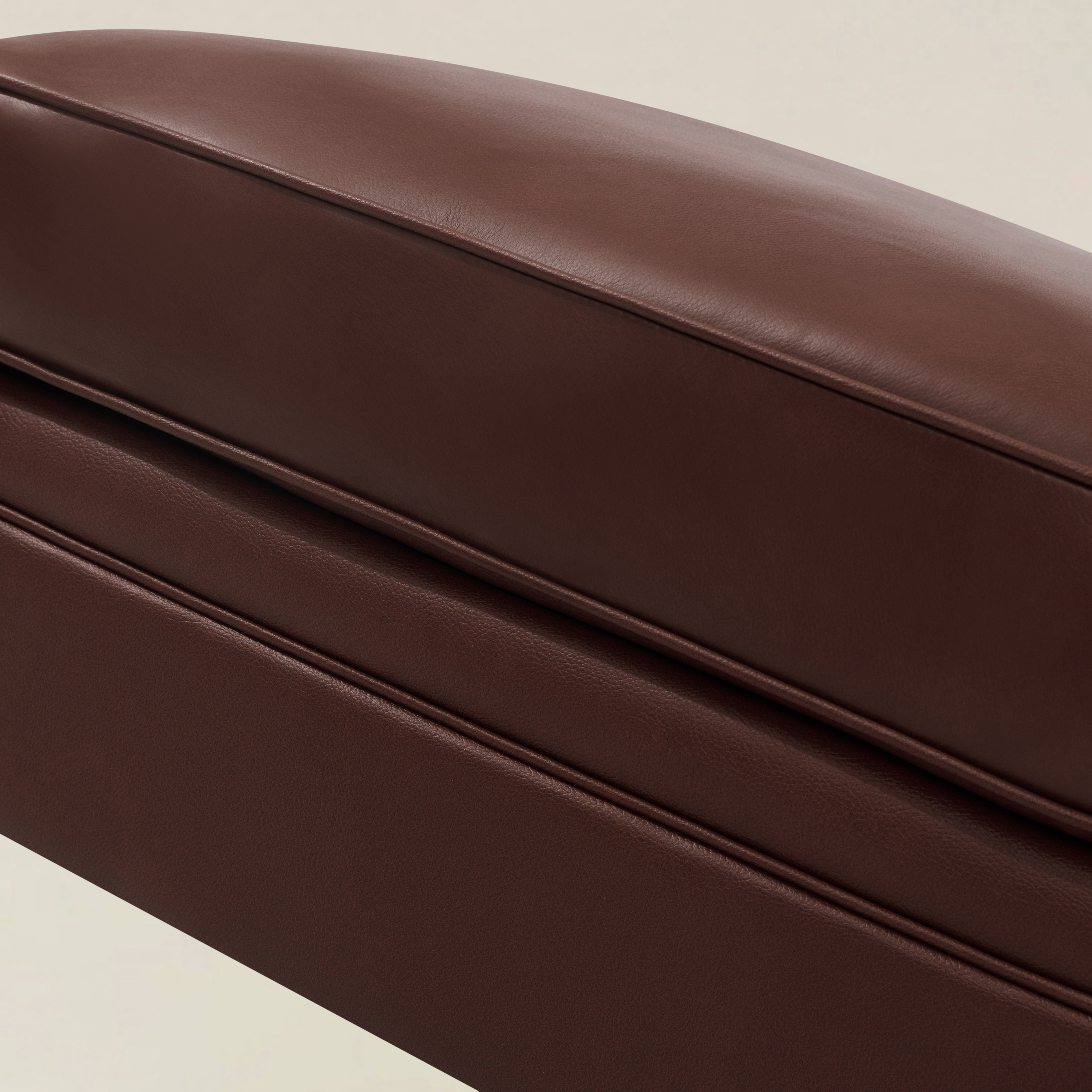 Basilio Contemporary Genuine Leather Ottoman for Living Room