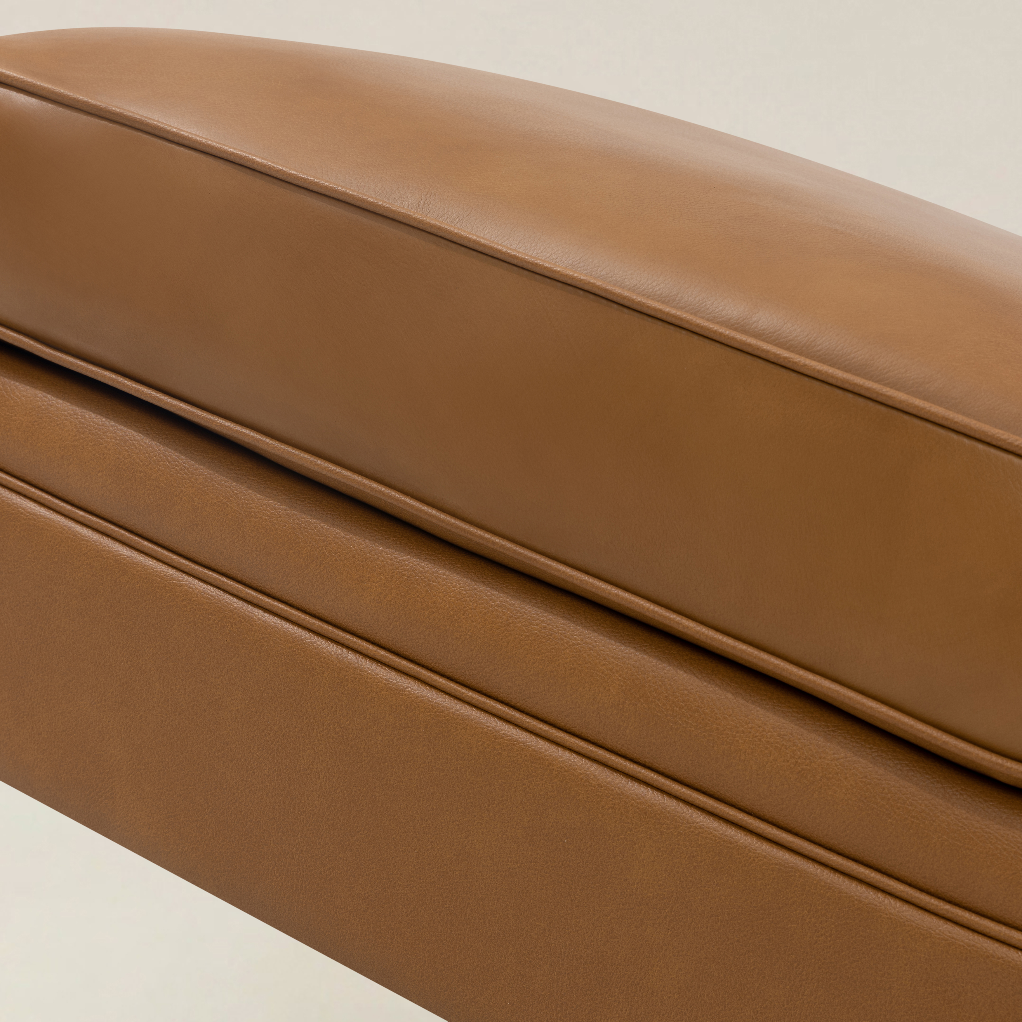 Basilio Contemporary Genuine Leather Ottoman for Living Room