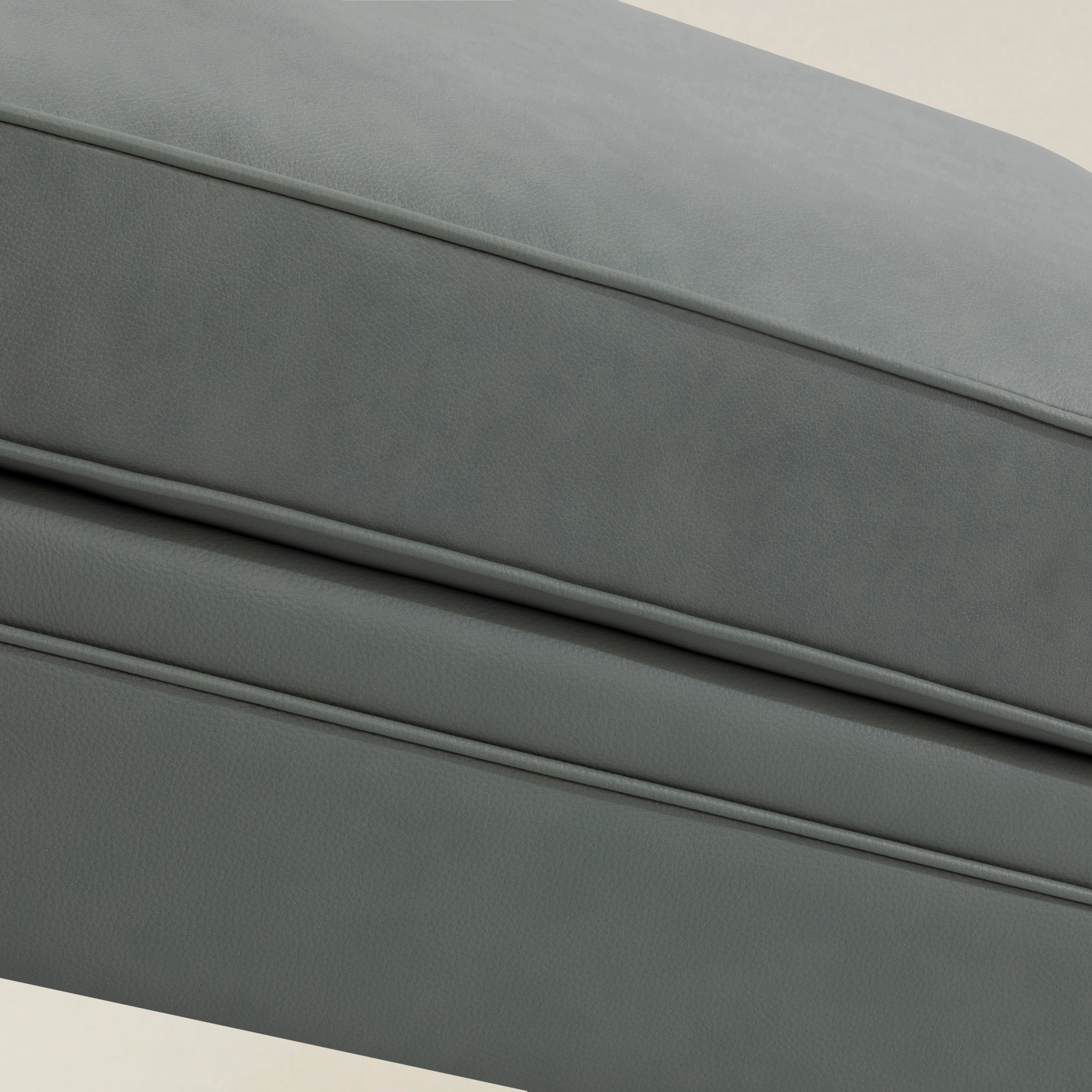 Basilio Contemporary Genuine Leather Ottoman for Living Room