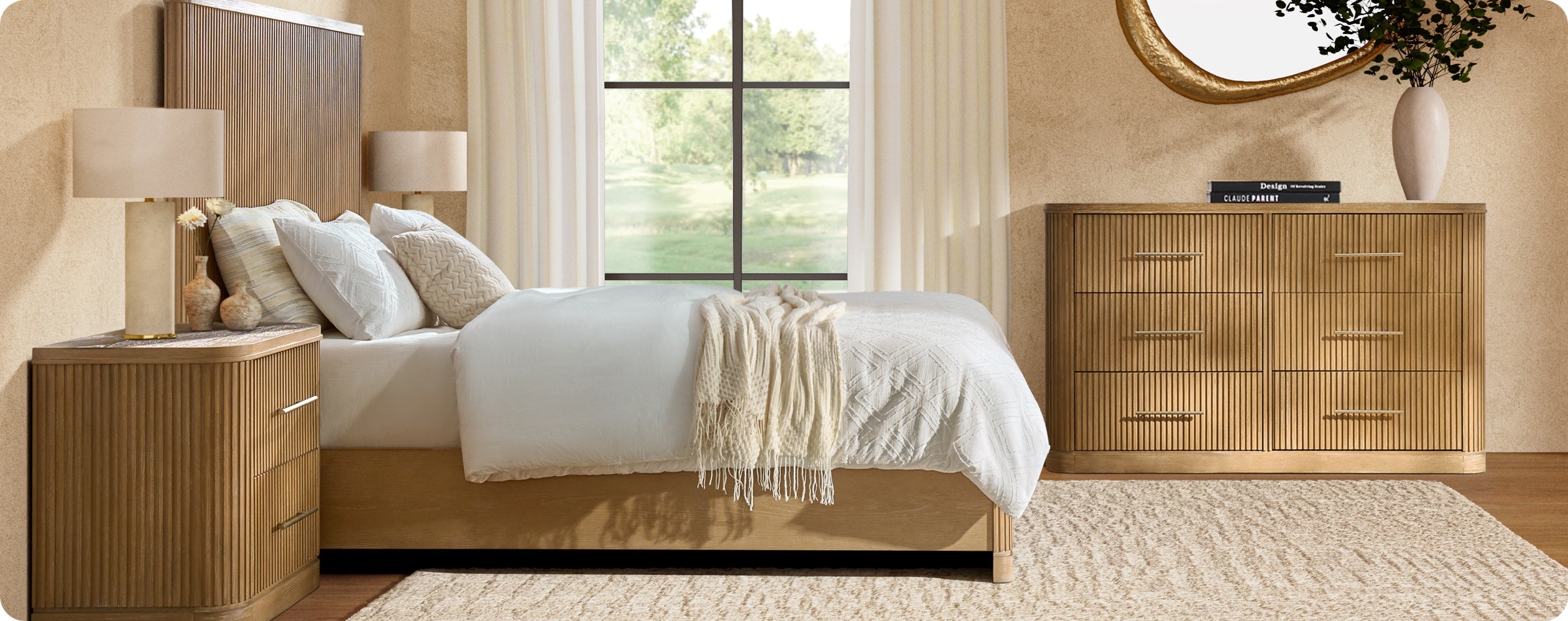 fluted bedroom sets