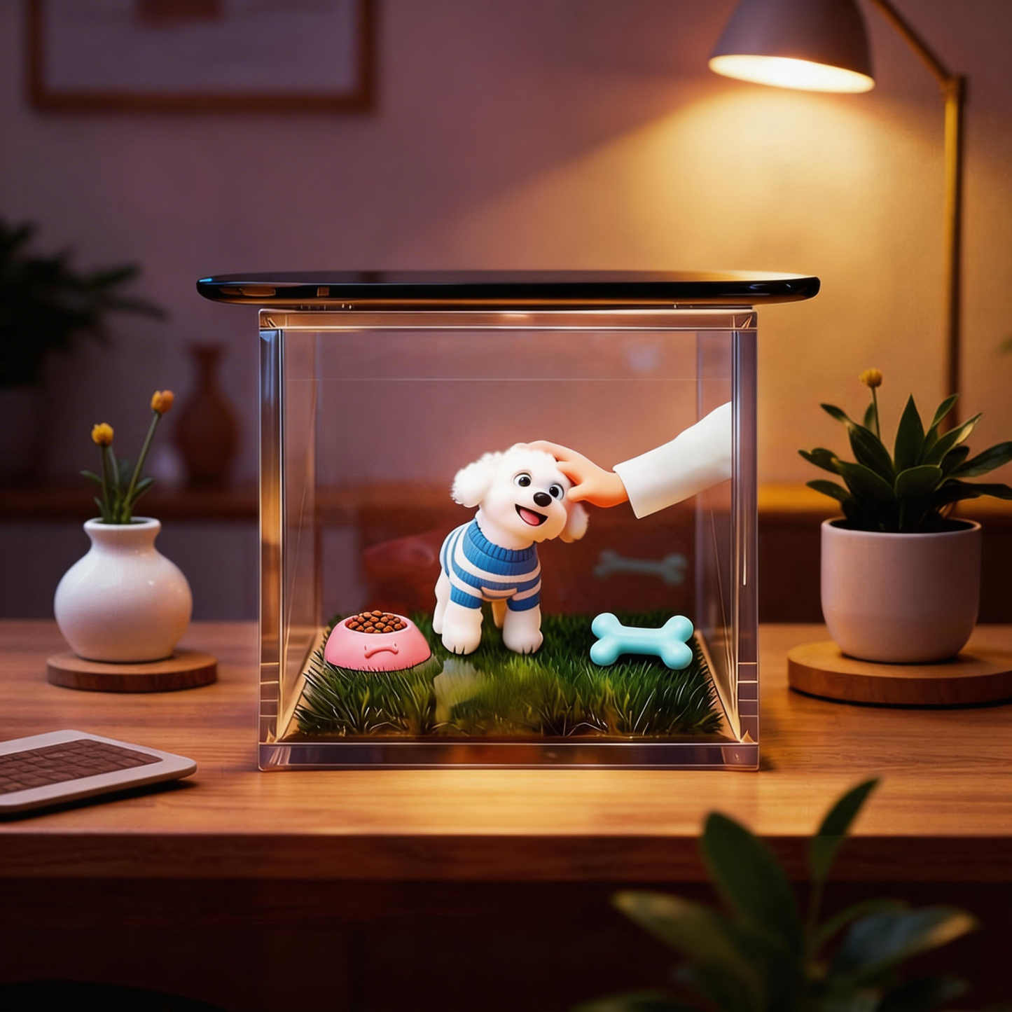 Pet Cartoon Holographic Lumina Boxes | High-Transmittance Holographic Material Image DIY Pet Holographic House For Dogs