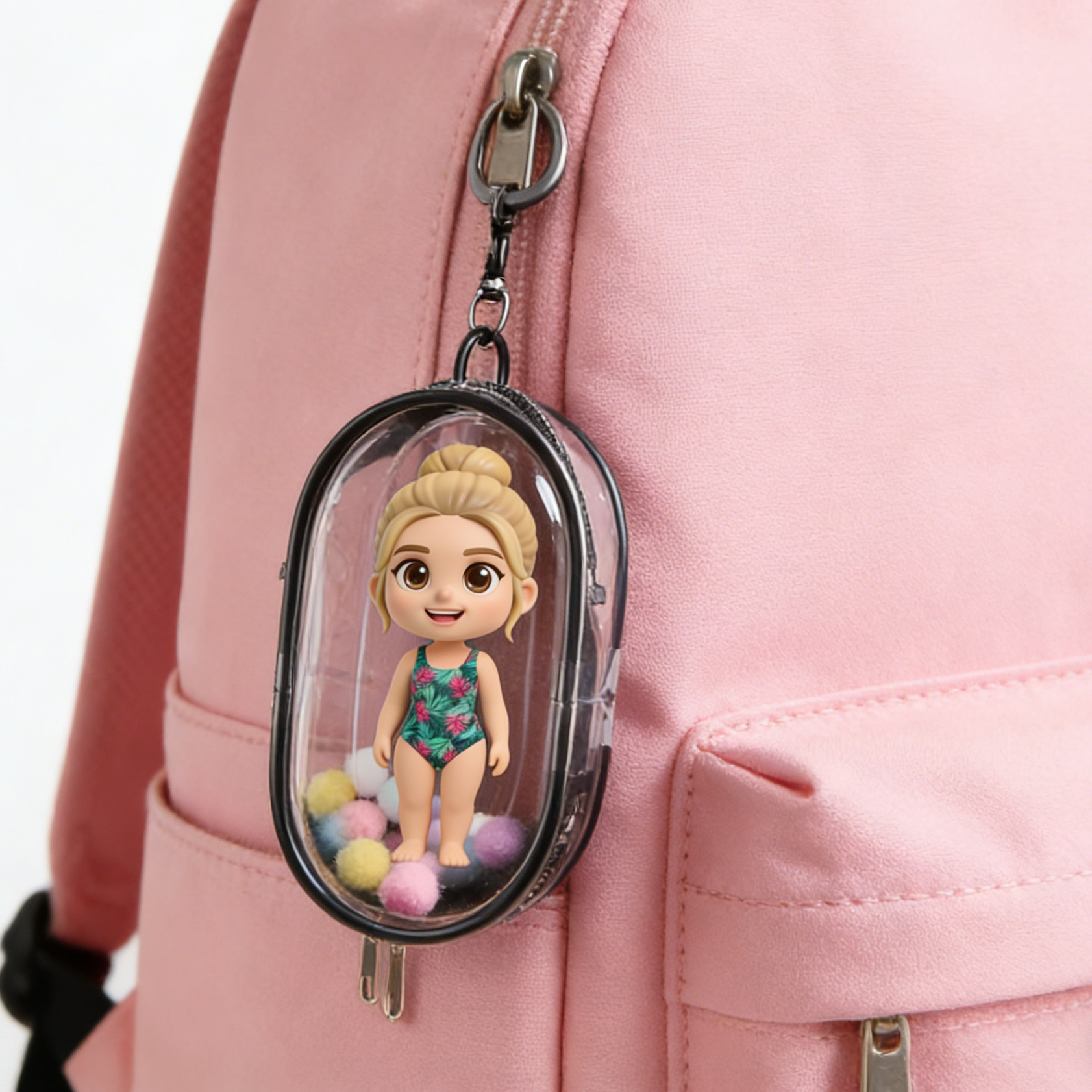 Mini Me 3D Keychain- Turn Your Photo into a Miniature Charm for Bags & Backpacks | KibiFig