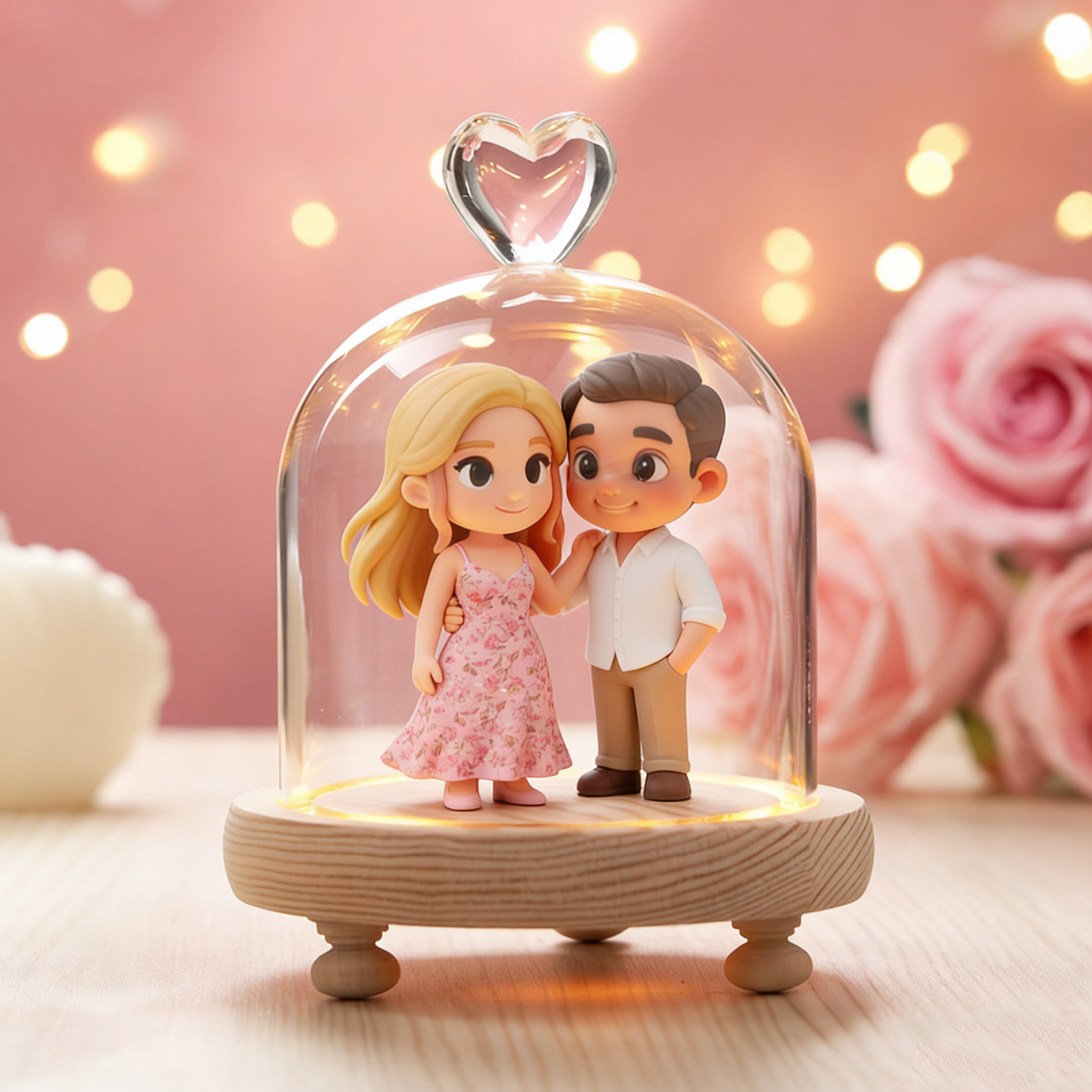 Customized 3D heart-shaped LED night light, personalized photo light, unique and romantic gift, suitable for couples' anniversaries, birthdays, Valentine's Day, and home decor. | KibiFig