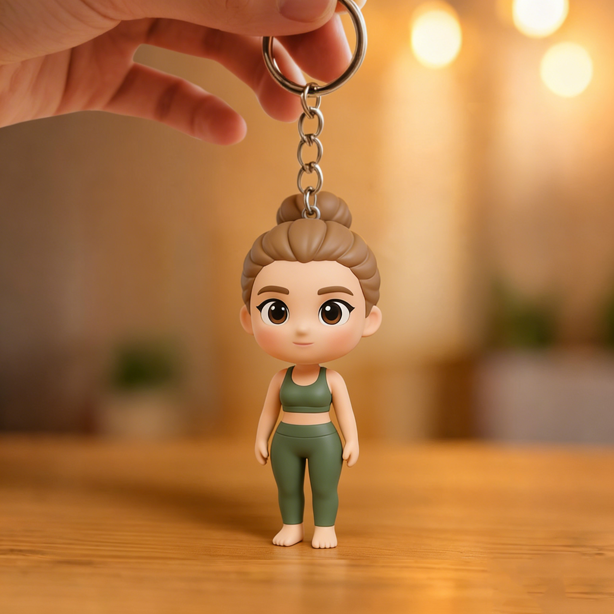 Custom Made 3D Mini Keychain Figure with Your Face Perfect for Gifting | KibiFig