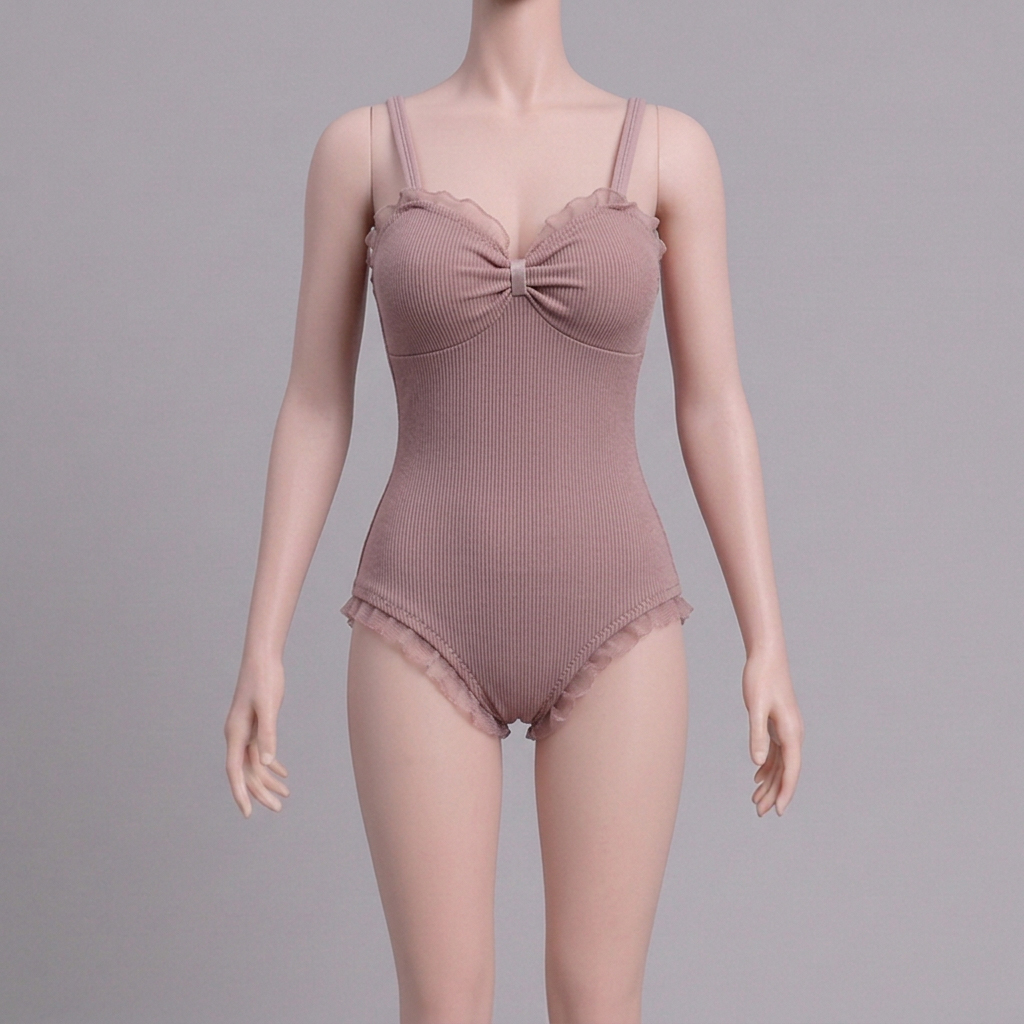 1/6 Scale Articulated Female Figure – Innocent-Yet-Seductive Lace-Trimmed One-Piece Bodysuit/Swimsuit