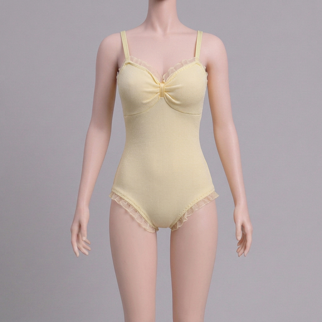 1/6 Scale Articulated Female Figure – Innocent-Yet-Seductive Lace-Trimmed One-Piece Bodysuit/Swimsuit