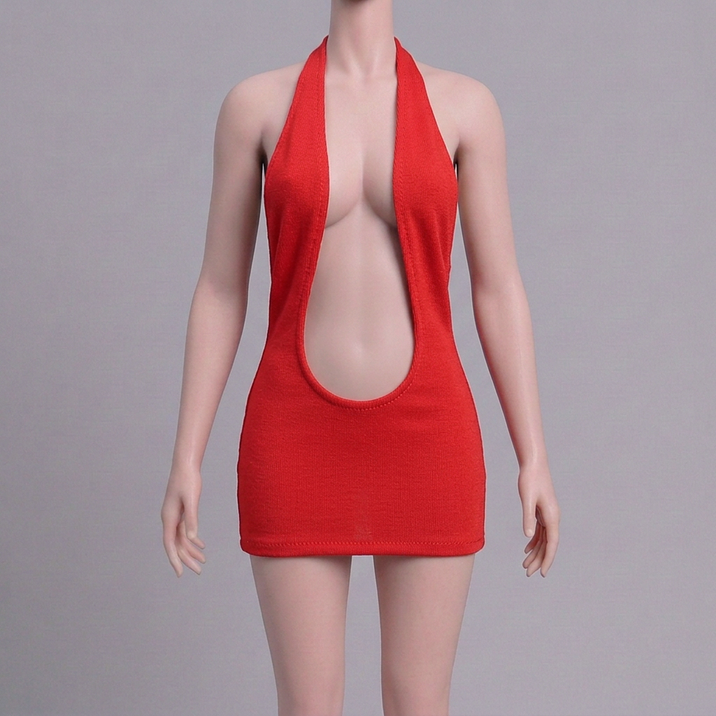 1/6 Scale Articulated Female Figure – Spaghetti-Strap Bodycon Dress
