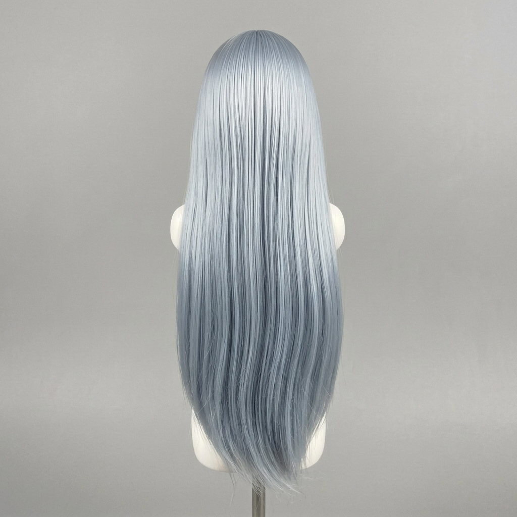 1/6 Scale Articulated Figure Wig — Straight Silver Hair