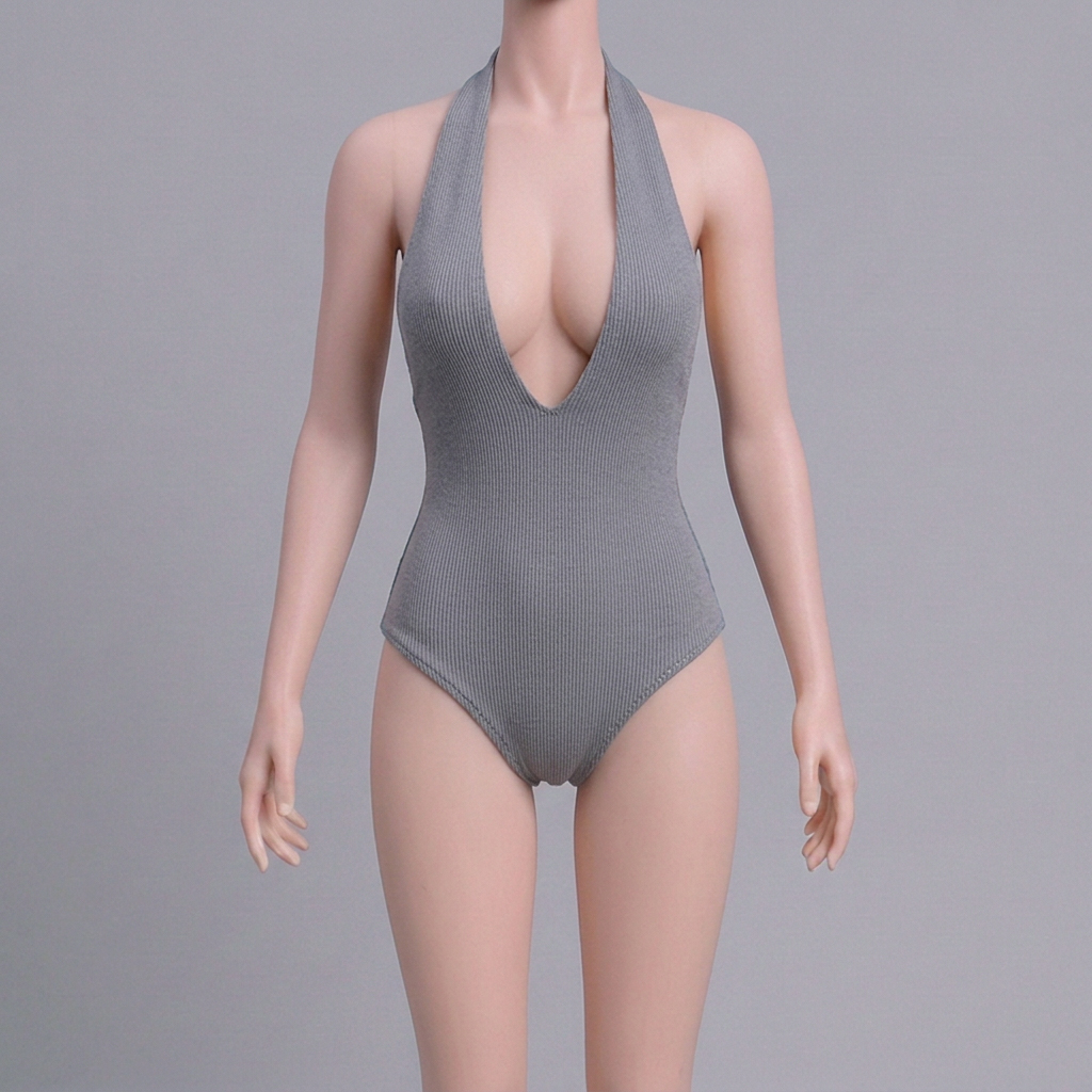 1/6 Scale Articulated Female Figure – Halter-Neck Open-Chest Bodysuit/Swimsuit